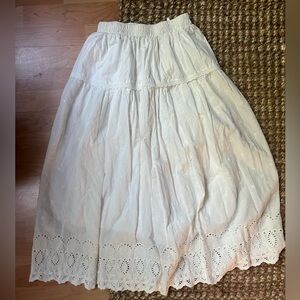 Victorian White Lace Tiered Trim Skirt